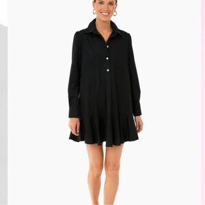 Tuckernuck Black Poplin Callahan Shirt Dress